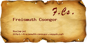 Freismuth Csongor névjegykártya